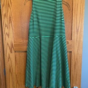New York & Company Green and Black A-Line Dress
